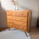 Commode vintage en bois et pieds compas