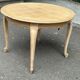 Table de repas ronde, ovale extensible en chêne poncé