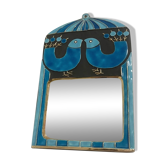 Mithé espelt miroir «cage» bleu nuancé réalisé en 1970.