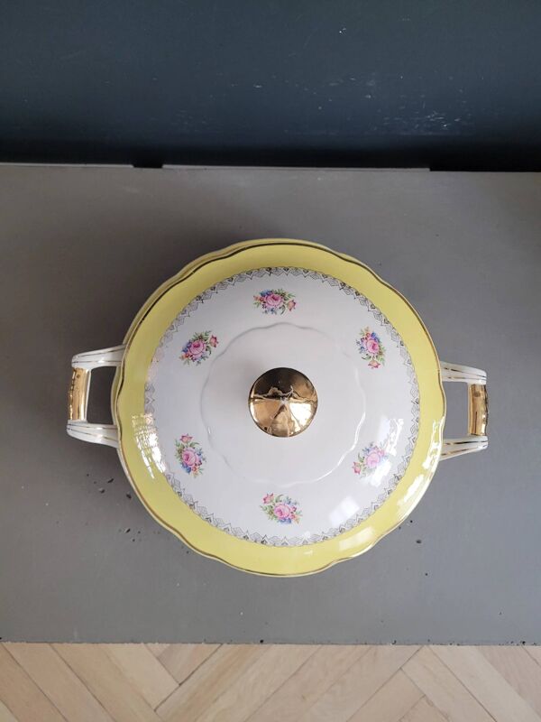 Soupière et 3 plats Digoin & Sarreguemines modèle Graziella - Ref 921