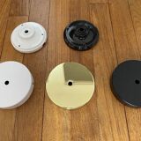 Suspension with vintage amber glass globe