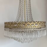 Antique brass hot air balloon chandelier with tassels
