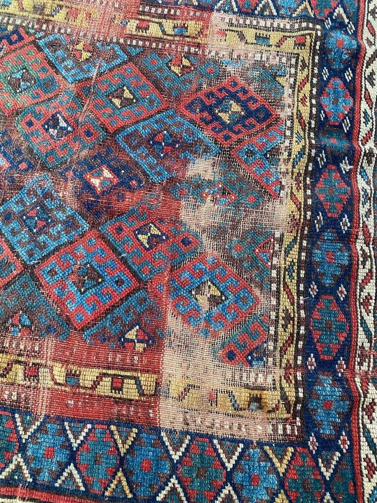 Antique Shahsavand tribal horse cover mat 105x95 cm