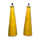 40s pair of enamelled ceramic conical lamps