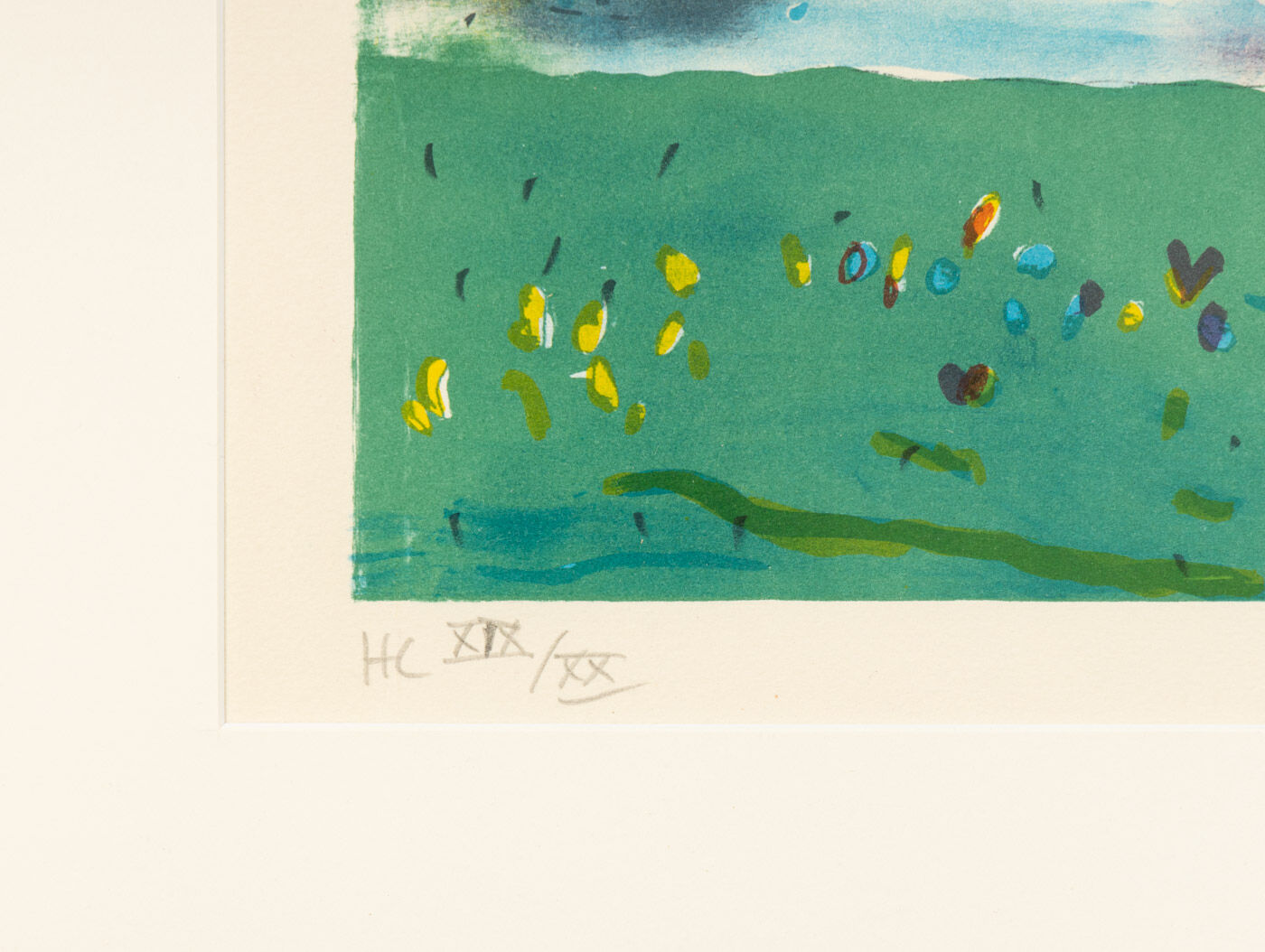 Summer in the Garden, color Lithograph