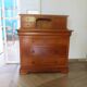 Vintage commode secretary dressing table sliding top 7 drawers cherry wood