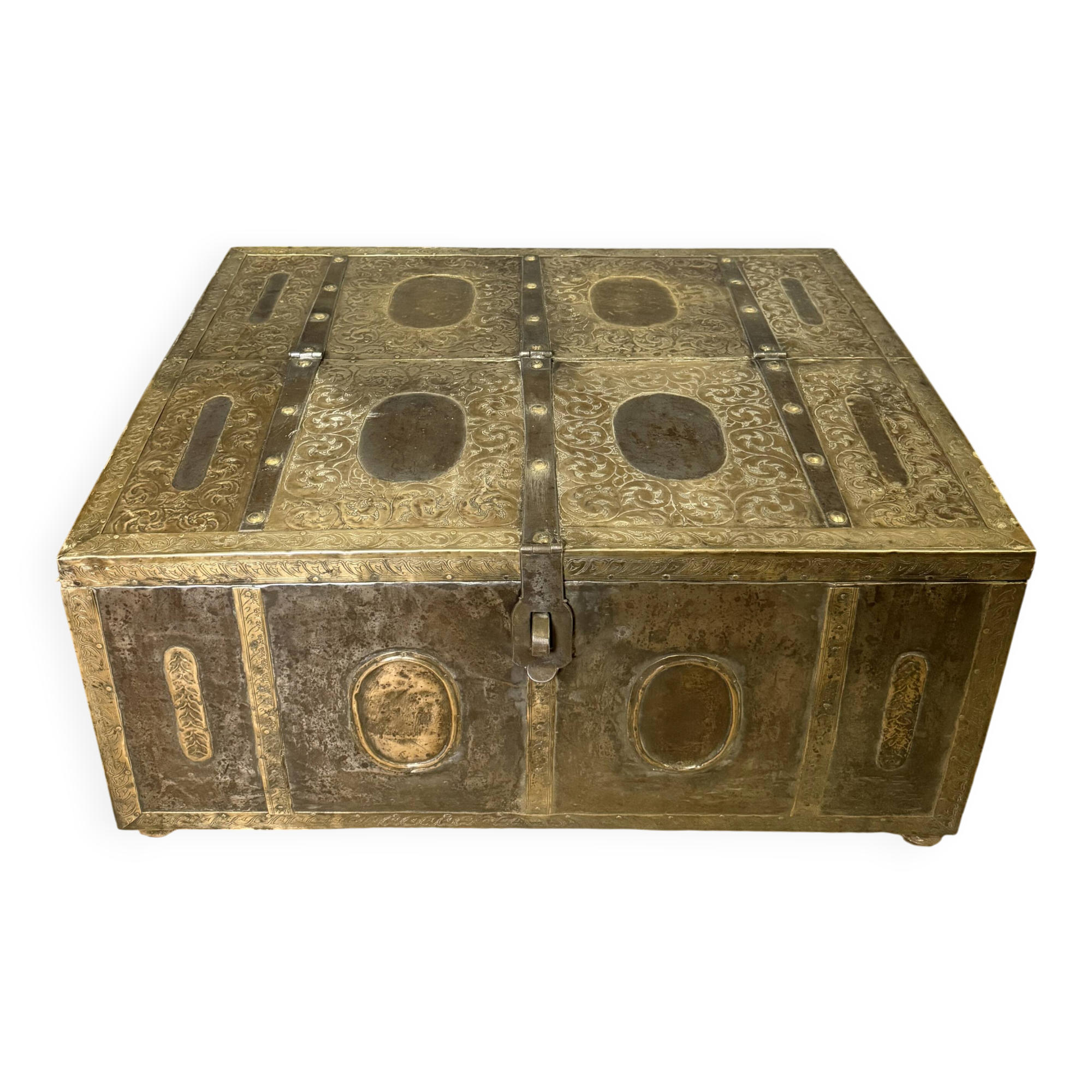 Wood, Metal and Brass Chest