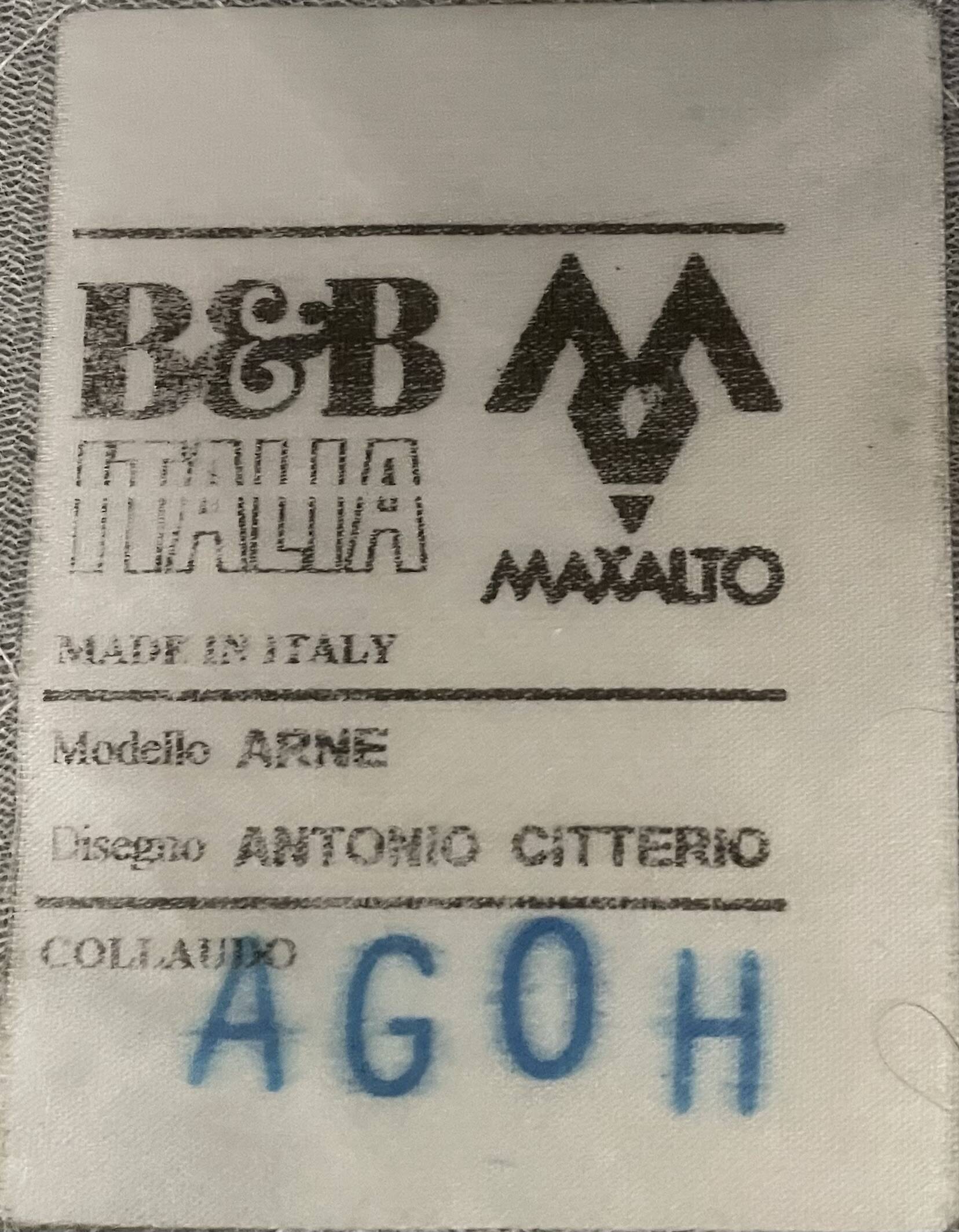 B&b Italia sofa Antonio Citterio Arne black leather