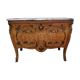 Commode galbée en loupe d'orme et bronze