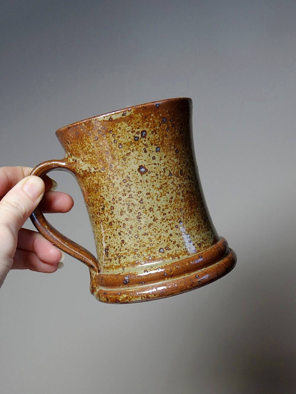 Mug En Grès Pyrité - Tasse Artisanale Avec Finition Unique, Occasion Mais Parfaitement Fonctionnel