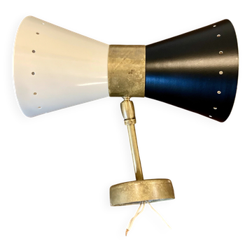 Vintage wall lamp "Diabolo" – 1950s style - black and white