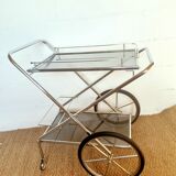 Rolling dessert / chrome bar and smoked glass