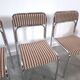 Space Age set 3x Bauhaus chromen buisframe stoelen