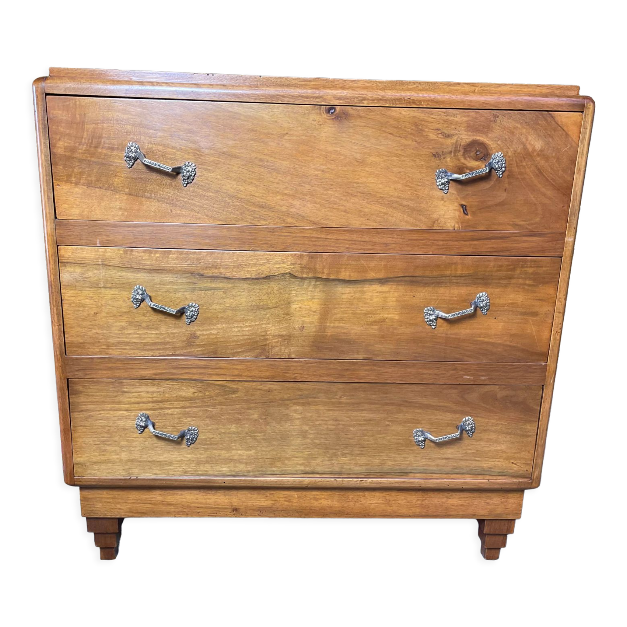 Art Deco walnut chest of drawers