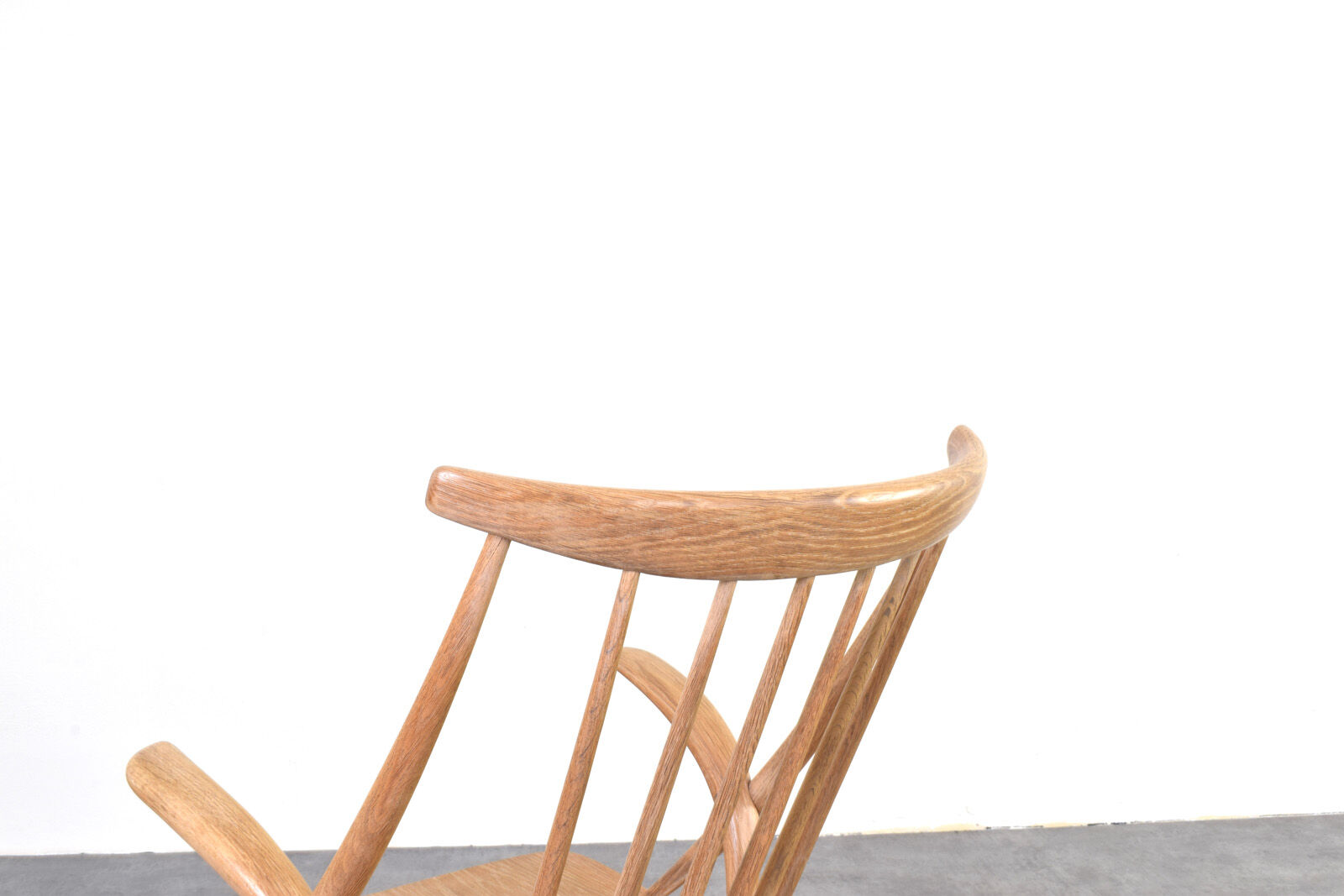 Mid-Century Oak Rocking Chair by Illum Wikkelsø for Niels Eilersen, 1950s.