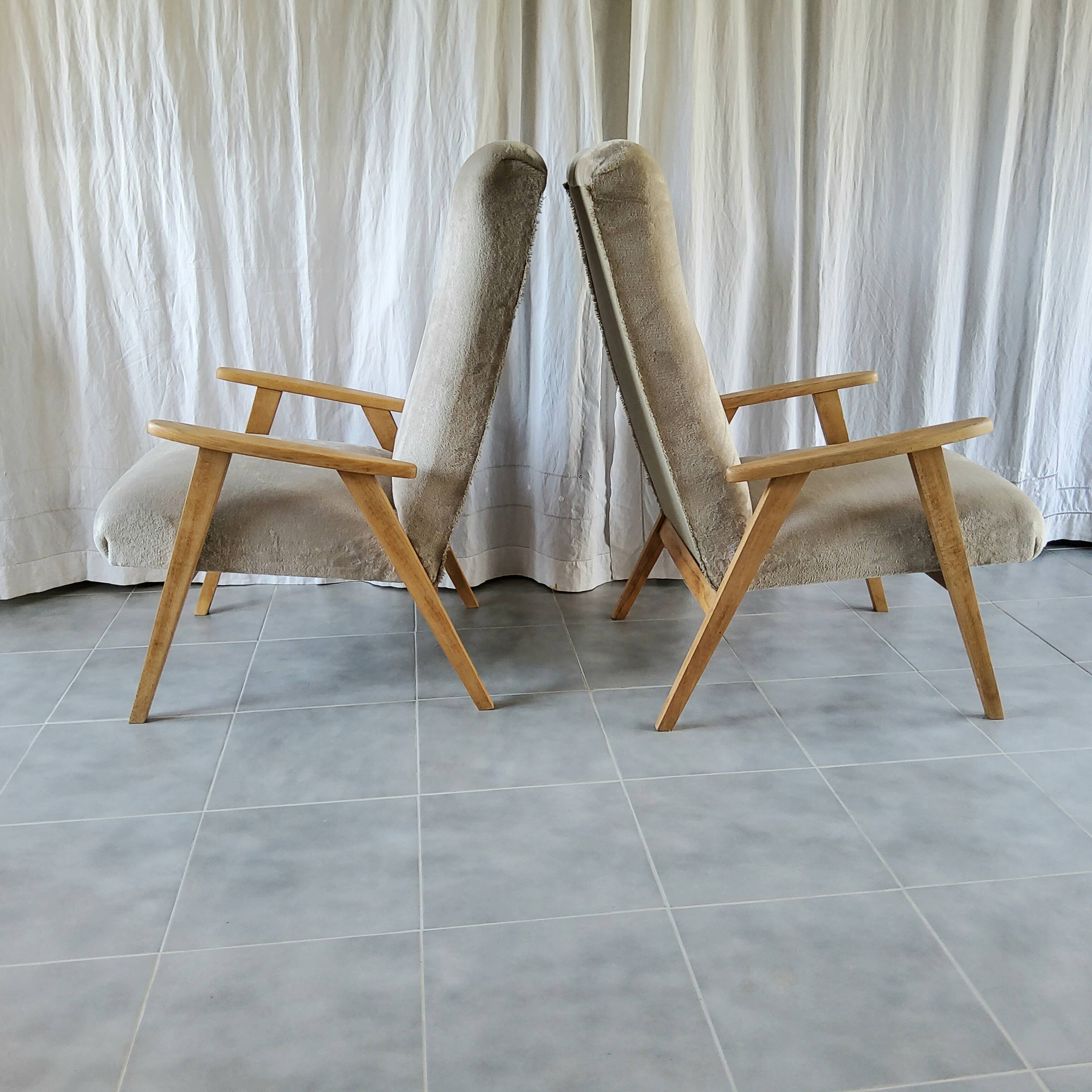 Pair of Scandinavian armchairs