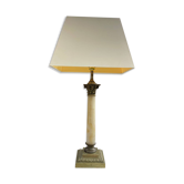 Lampe colonne corinthienne bronze et marbre