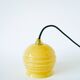 Small glass ball pendant from Clichy with flared neck, Yellow, 1930
