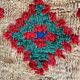 Large Bohemian Moroccan Berber Ottoman Colorful Beige Multicolored