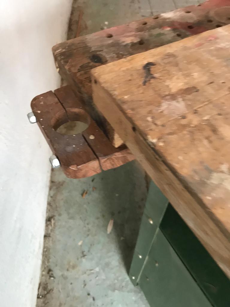 Metal and wood Workbench