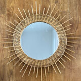 Rattan sun mirror
