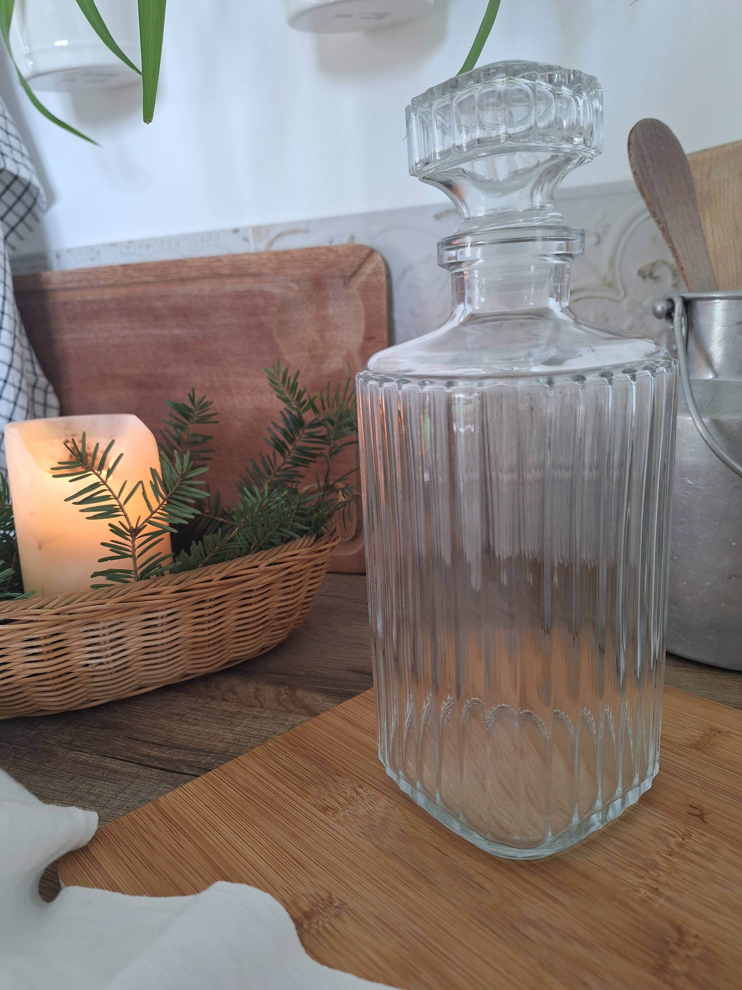 Carafe à whisky en verre striés Luminarc vintage