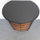 Black drum shape bedside including 4 drawers