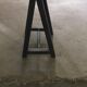 Antique industrial butcher's table in brown and black metal - Hungarian workbench circa 1900