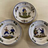 Old decorative plates decorated with characters