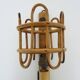 Rattan bamboo lantern wall light. 1950s-1960s