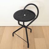 Tubecon - Tabouret pliable intelligent à trois places - Noir - Grèce - Années 1980
