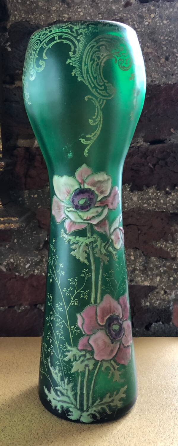 Enamelled vase Legras
