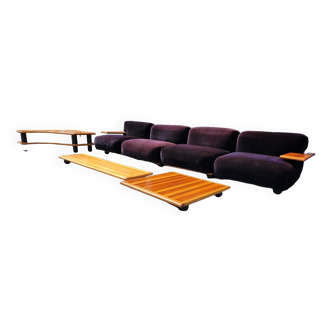 Cassina Pianura living room set in Velvet - Mario Bellini