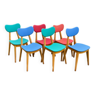 6 chaises vintage 1960