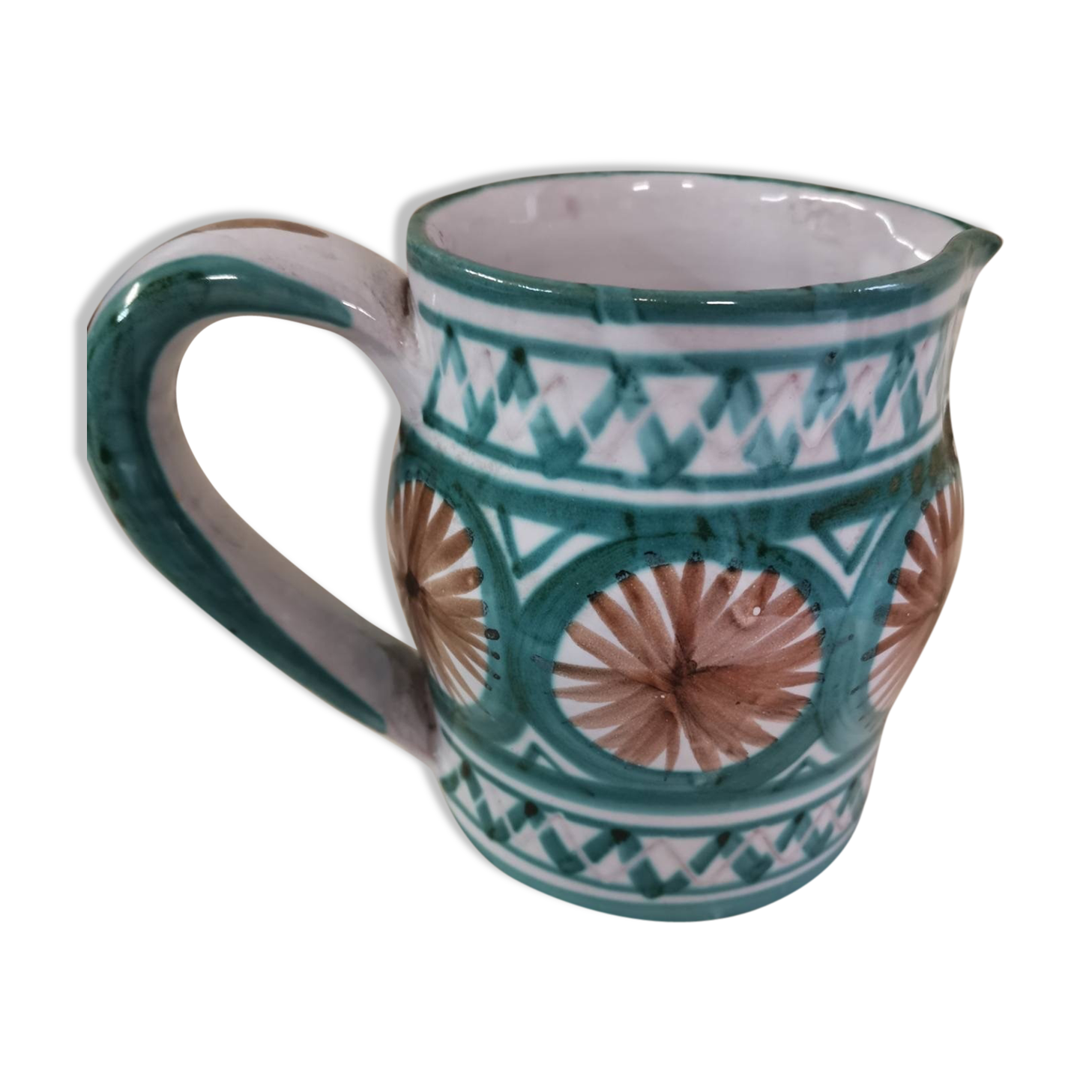 Vintage Vallauris pitcher, signed RP Robert Picault