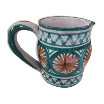 Vintage Vallauris pitcher, signed RP Robert Picault