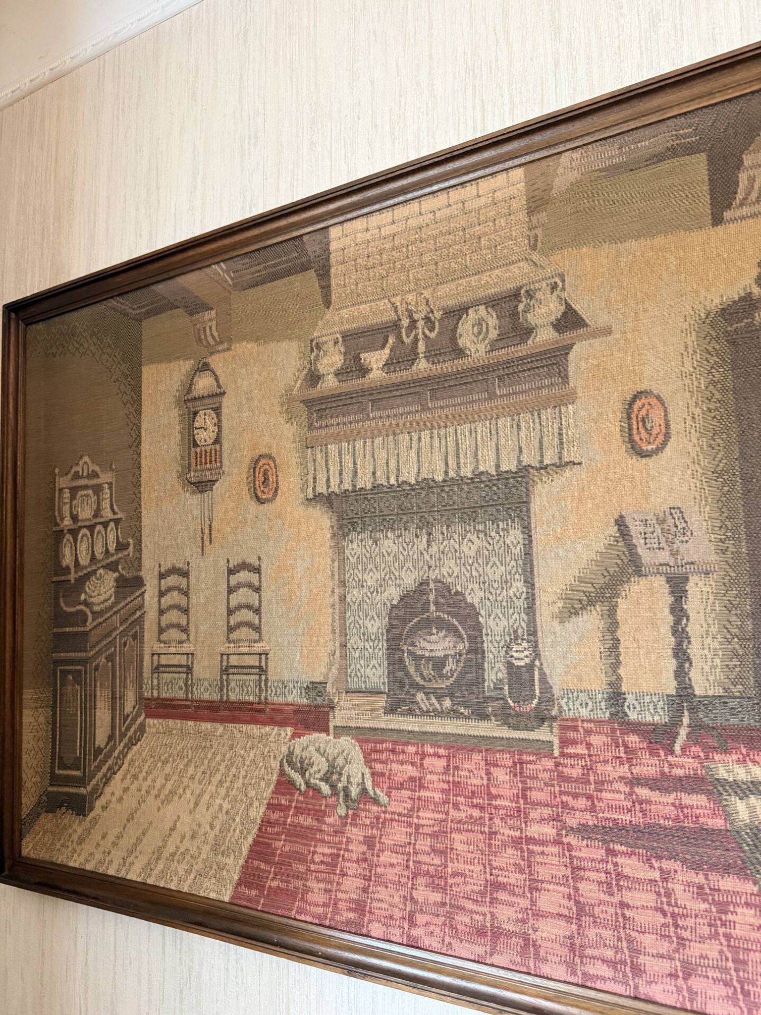 Tapisserie murale encadrée – Scène d’intérieur ancienne