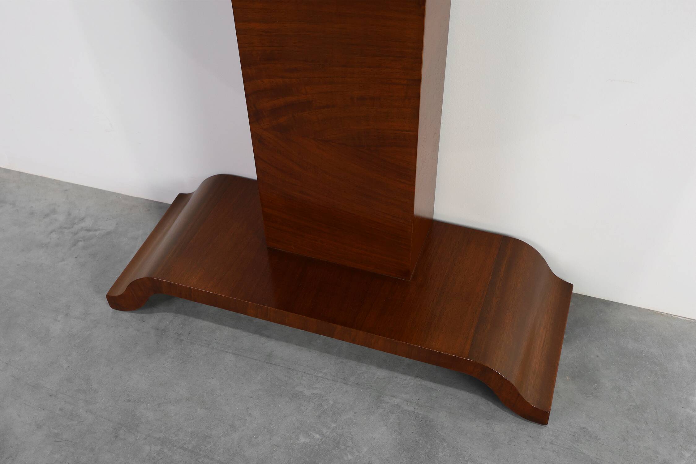 Art Deco Console Table in Walnut Veneer, France 1920s