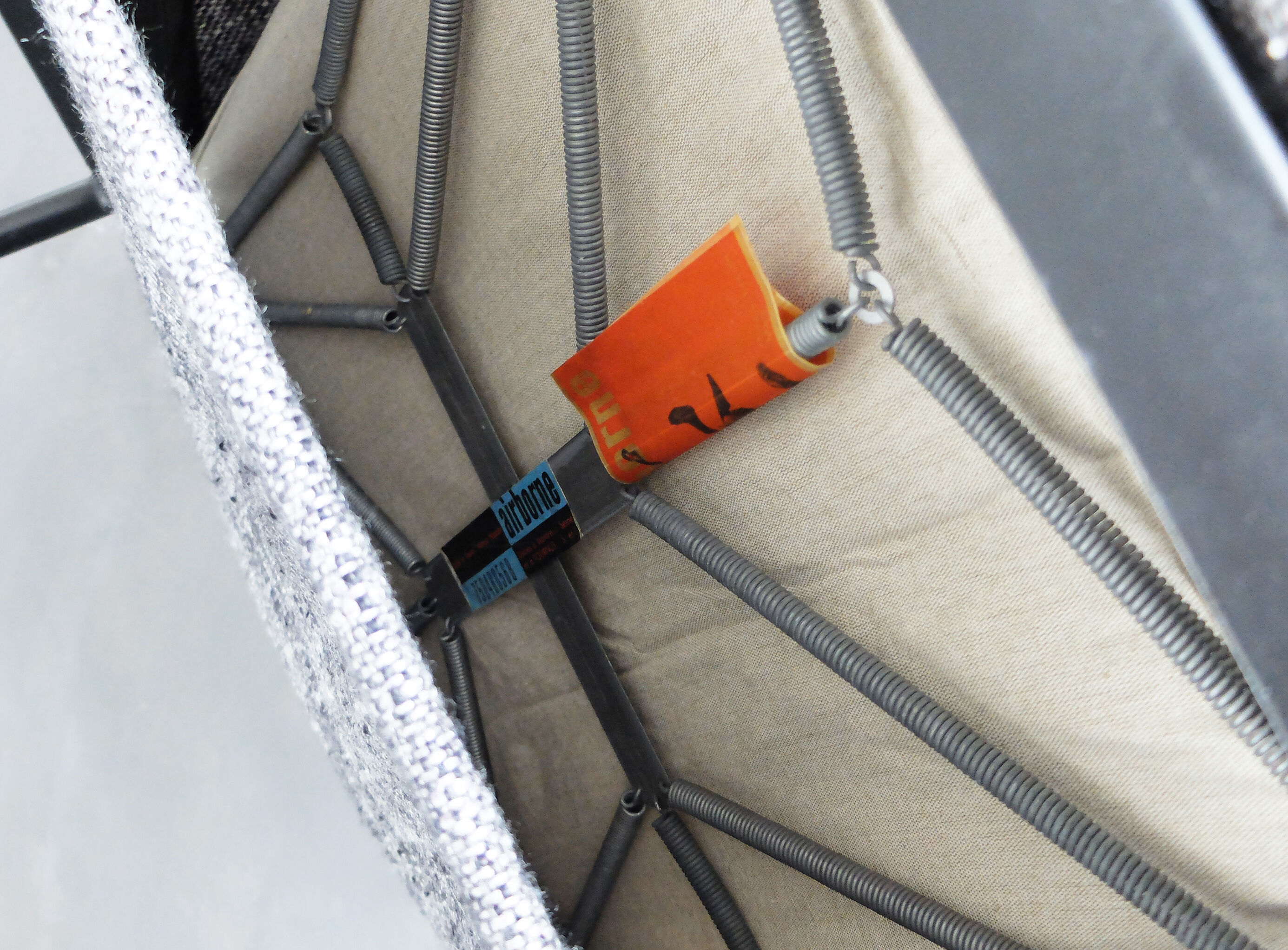 Armchair and ottoman designed by Paul Geoffroy, Airborne, France, 1960