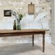 Table de ferme vintage aux pieds tournés
