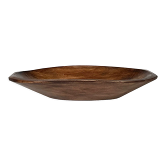 Carved solid wood cup, vintage 1960