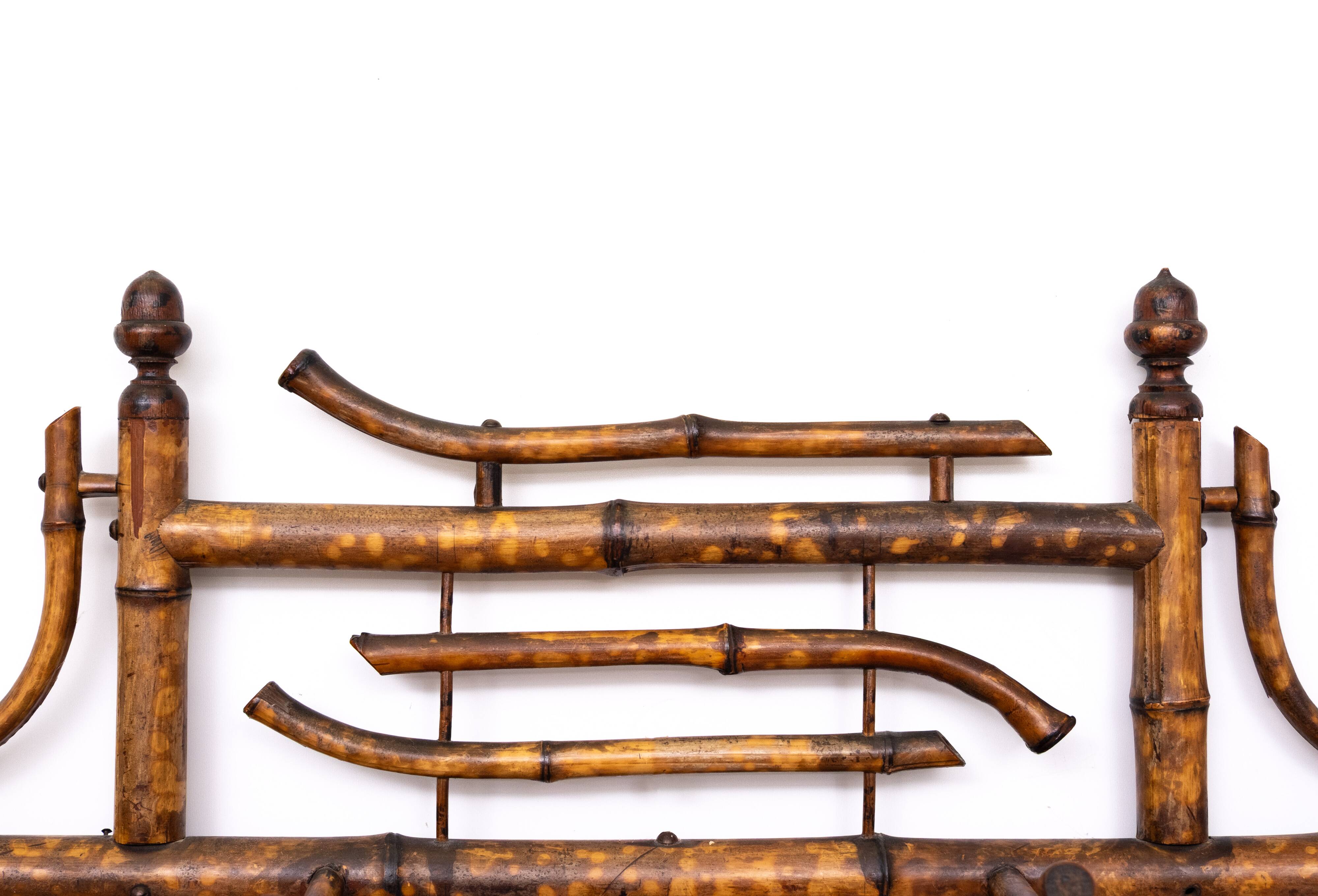 Dutch Colonial Wall Coatrack real Bamboo 1930s