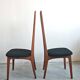 Paire de chaises mid-century en peau d'agneau Astrakan