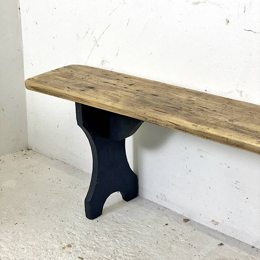 Solid wood farm bench