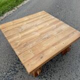 Chunky pine coffee table