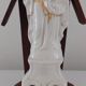 Statuette of the Virgin and Child in porcelain Old Brussels XIX and its niche