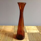 Amber glass vase
