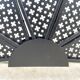 Vintage 1950s fireplace screen, fan shape.