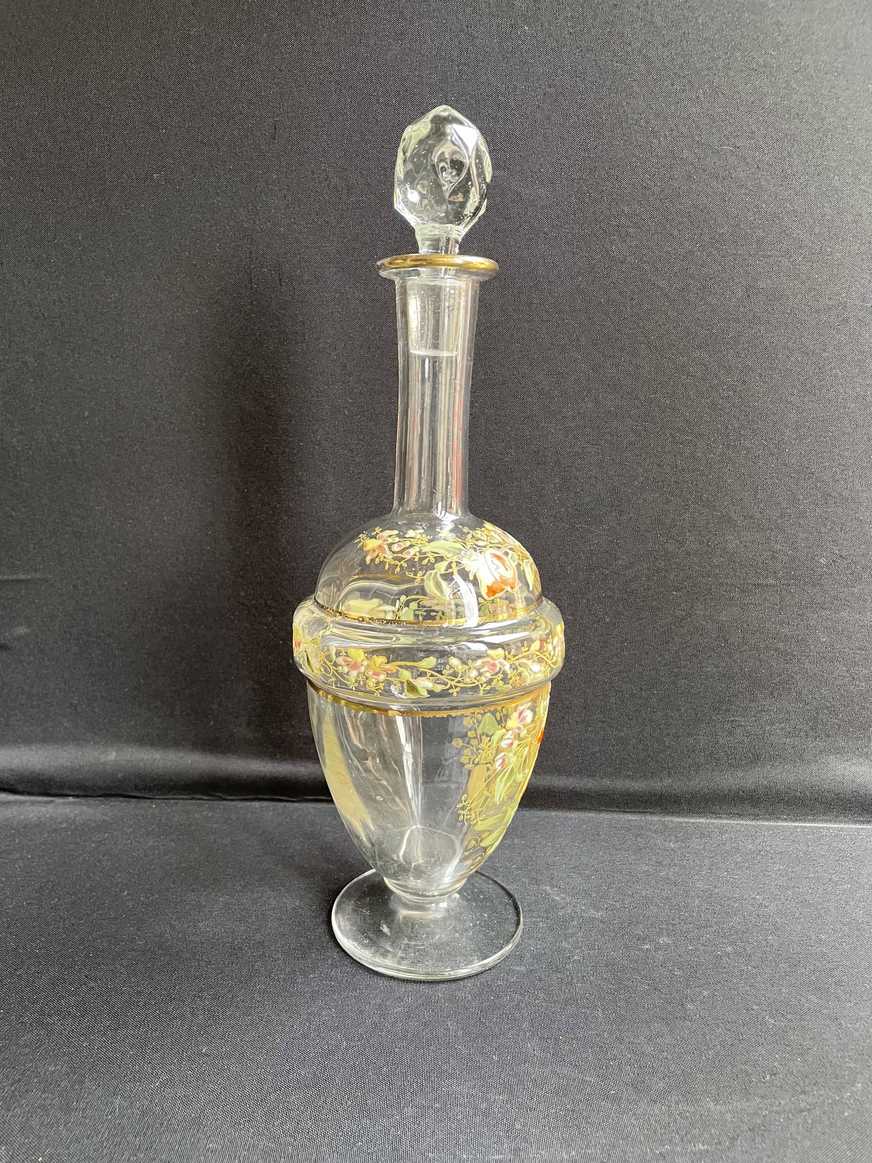 Enamelled decanter François Théodore Legras