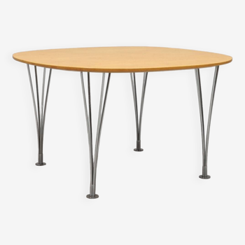 supercircle table by Piet Hein and Bruno Mathsson in Karelian birch